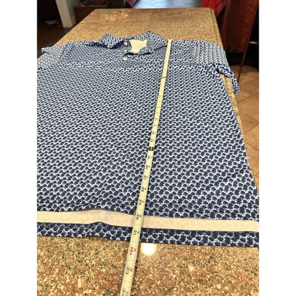 Turtleson golf  poloMens XLarge Performance Golf Blue All-Over  print Trees - Picture 7 of 8